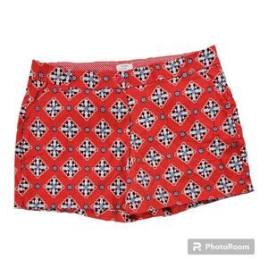 Crown Ivy Sz 14 Women Shorts Summer Pineapple Patriotic Southern Red Navy Coast